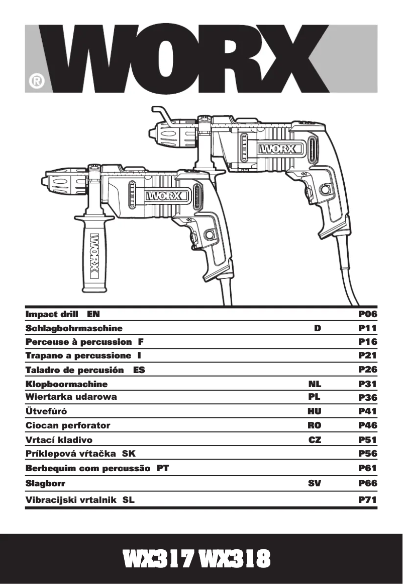 Imagen de la primera página del manual del dispositivo WX317