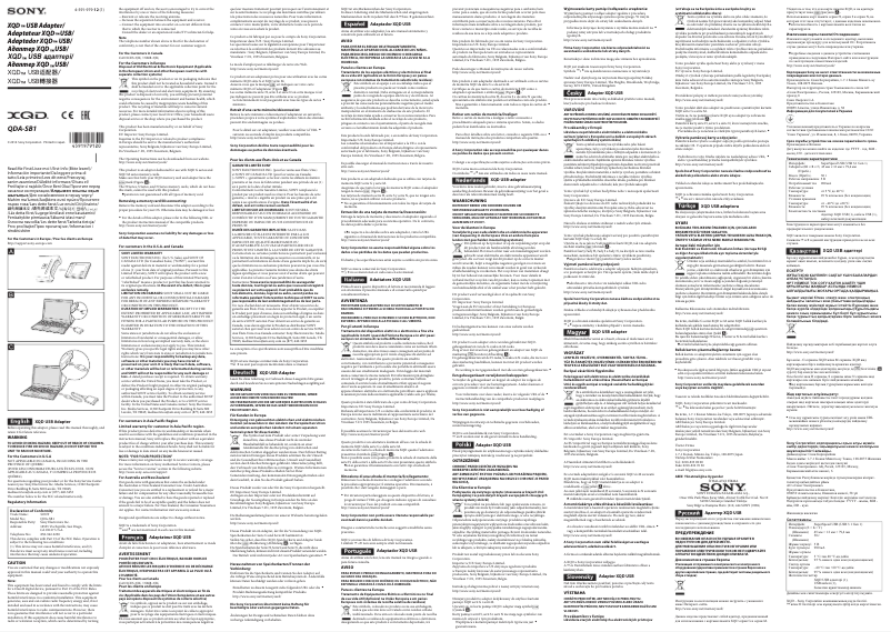 Página 1 del manual Manual de usuario Sony QDA-SB1