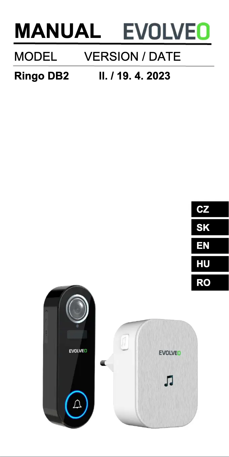 Página 1 del manual Manual de usuario Evolveo Ringo DB2