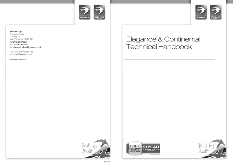 Página nº 1 - Manual de usuario Swift Elegance (2014)