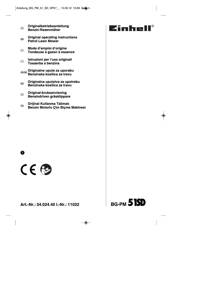 Imagen de la primera página del manual del dispositivo BG-PM 51 SD