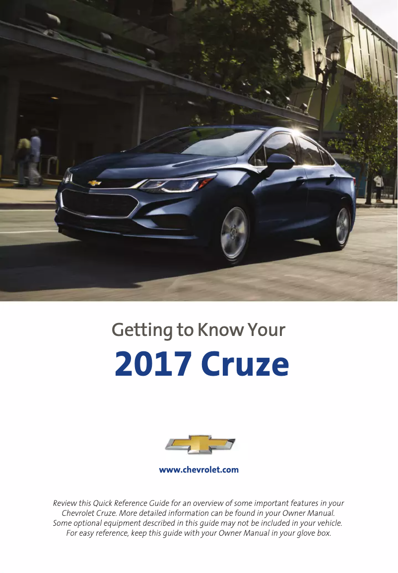 Página 1 del manual Guía de inicio rápido Chevrolet Cruze (2017)