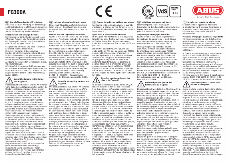 Imagen de la primera página del manual del dispositivo FG300A