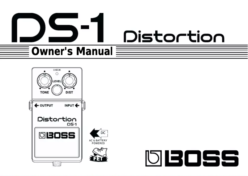 Página 1 del manual Manual de usuario Boss Distortion DS-1