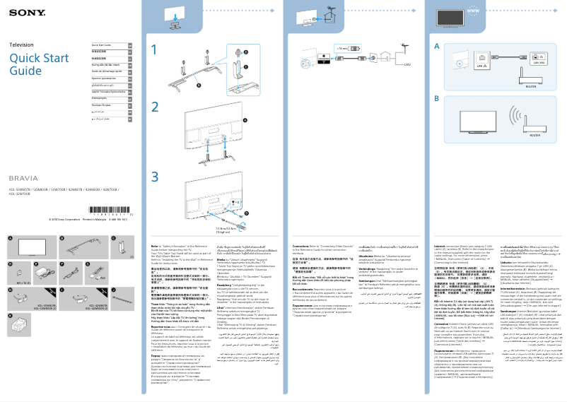 Imagen de la primera página del manual del dispositivo Bravia KDL-50W800B