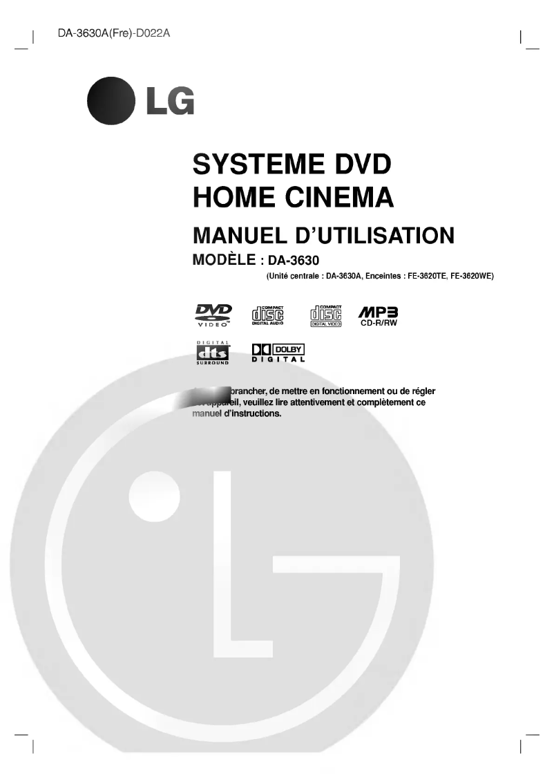 Imagen de la primera página del manual del dispositivo DA-3630A