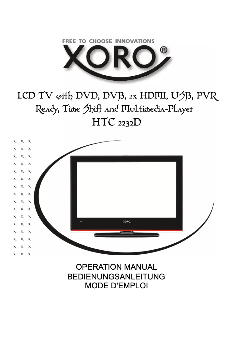 Página 1 del manual Manual de usuario Xoro HTC 2232D