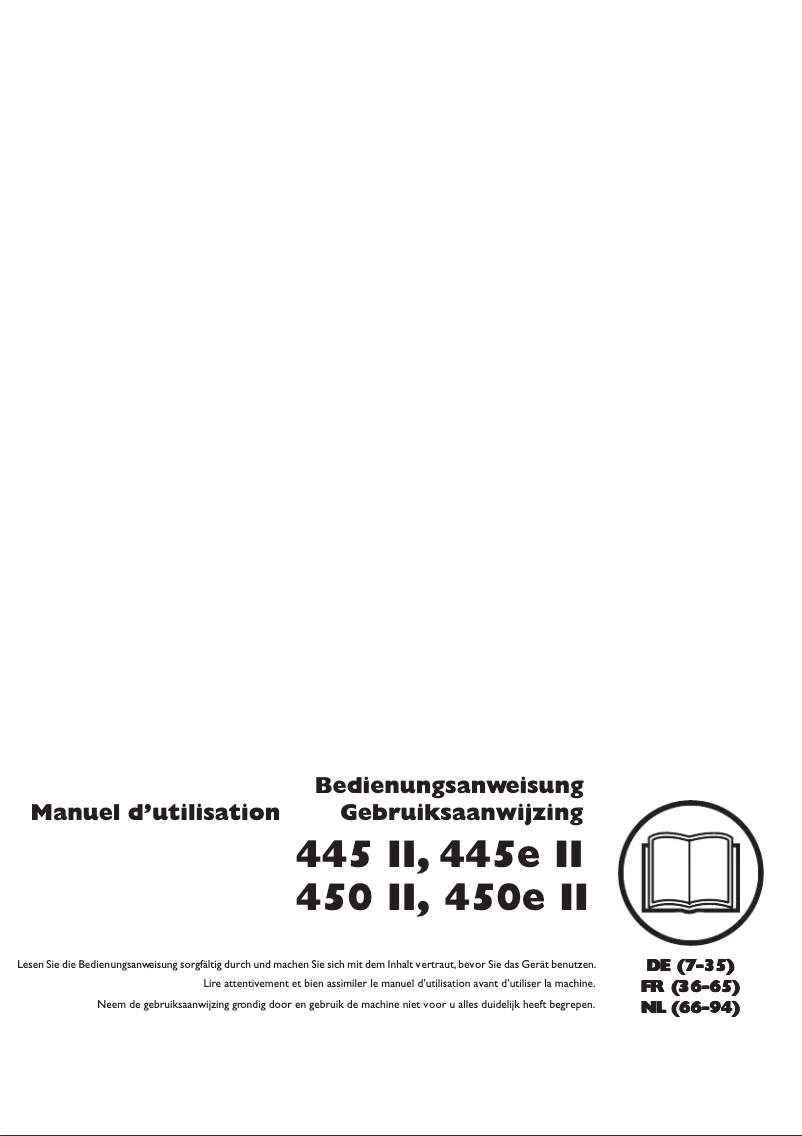 Página 1 del manual Manual de usuario Husqvarna 450 II