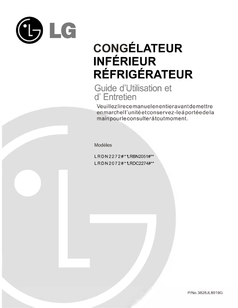 Imagen de la primera página del manual del dispositivo LRDC20731ST