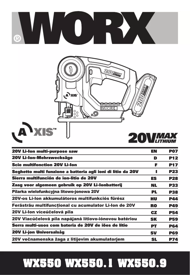 Página nº 1 - Manual de usuario Worx WX550.1