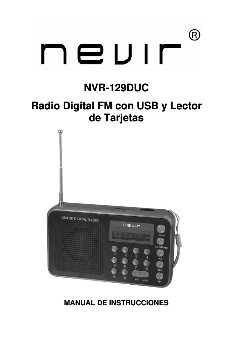 Página 1 del manual Manual de usuario Nevir NVR129DUC