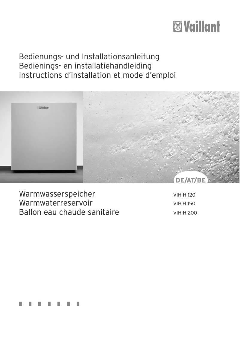 Página 1 del manual Manual de usuario Vaillant VIH H 150