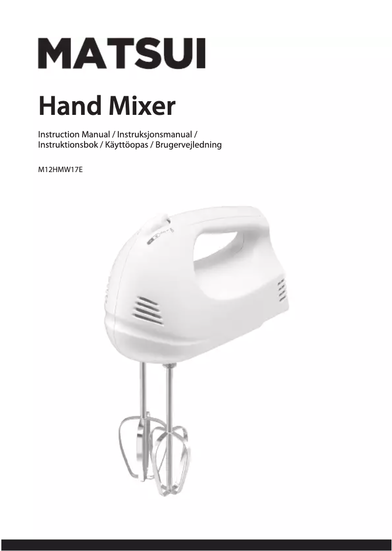 Página nº 1 - Manual de usuario Matsui M12HMW17E