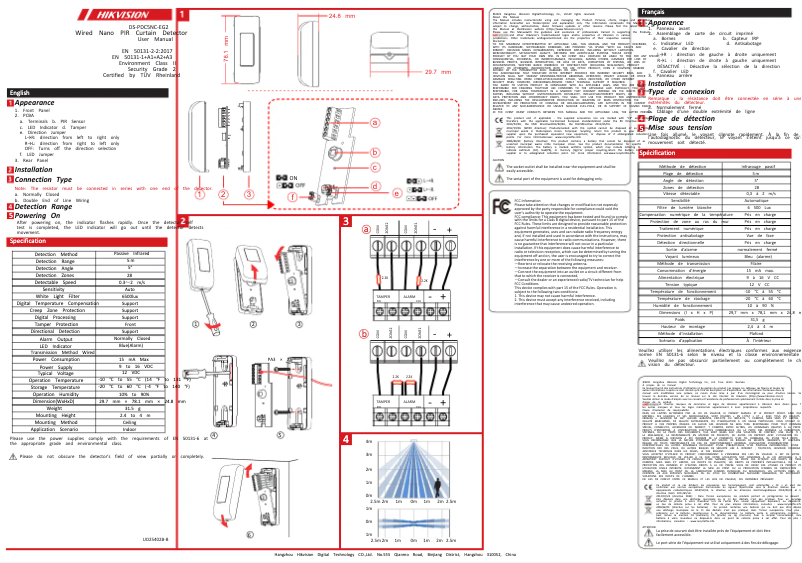 Página 1 del manual Manual de usuario Hikvision DS-PDC5NC-EG2