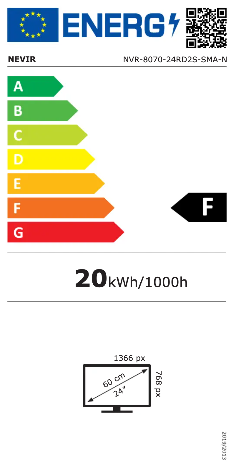Página 1 del manual Etiqueta energética Nevir NVR-8070-24RD2S-SMA-N