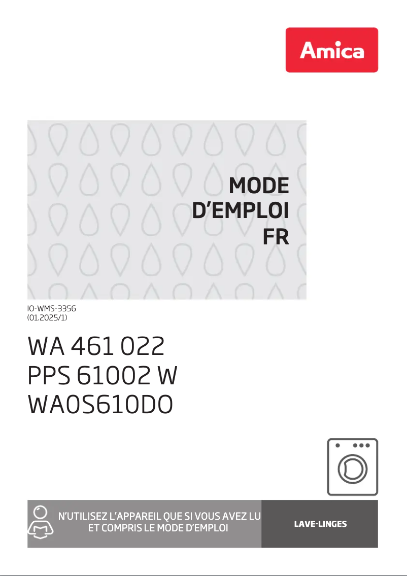 Imagen de la primera página del manual del dispositivo WA 461 022