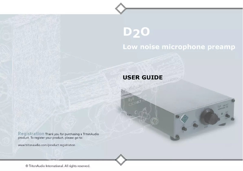Imagen de la primera página del manual del dispositivo D2O Mono