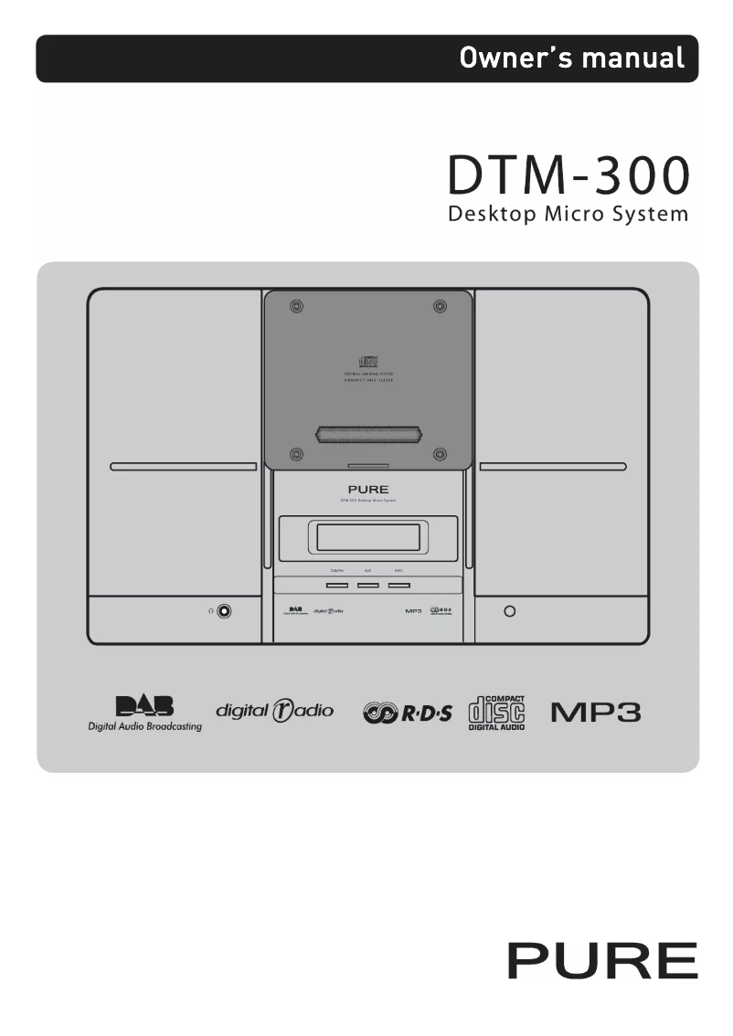Página nº 1 - Manual de usuario Pure DTM-300