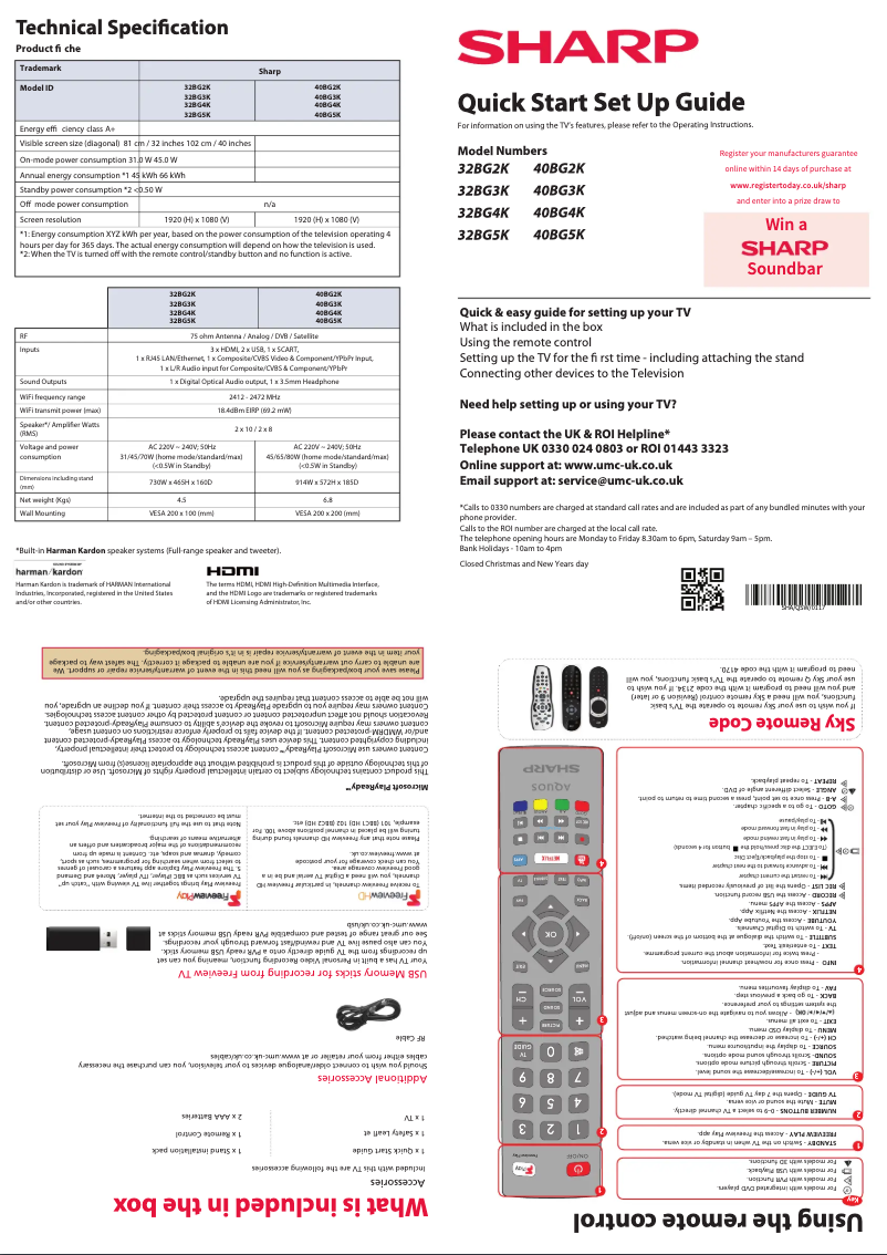 Página 1 del manual Manual de usuario Sharp 32BG5K