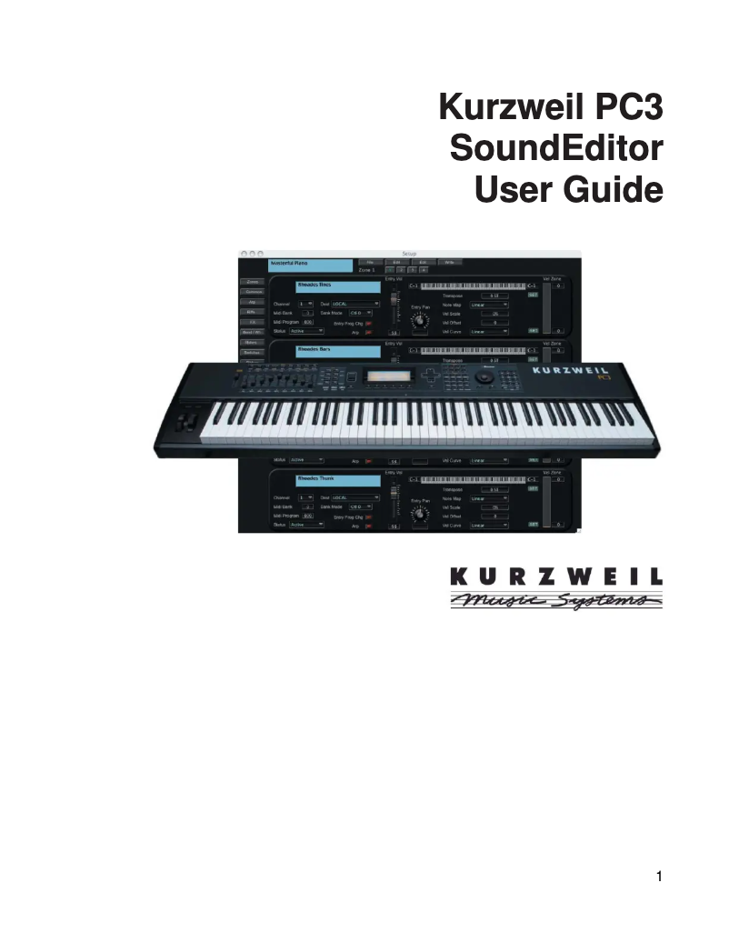 Página 1 del manual Manual de usuario Kurzweil SP4S-8