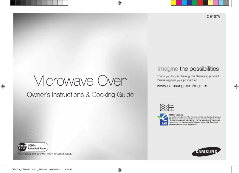 Imagen de la primera página del manual del dispositivo CE107V-B