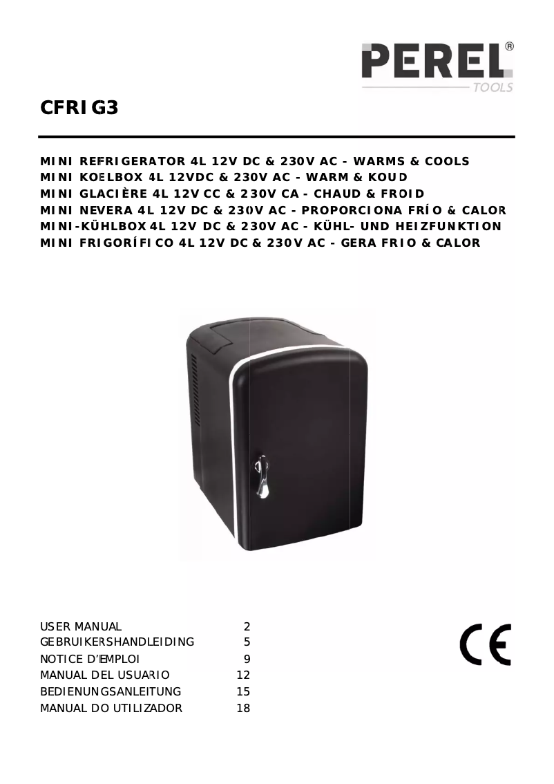 Imagen de la primera página del manual del dispositivo CFRIG3