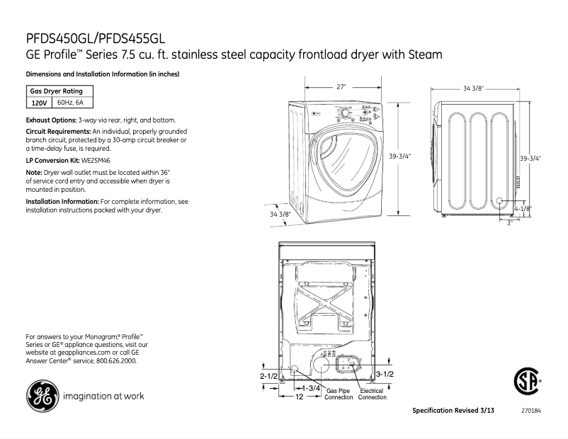 Imagen de la primera página del manual del dispositivo PFDS455GLMG