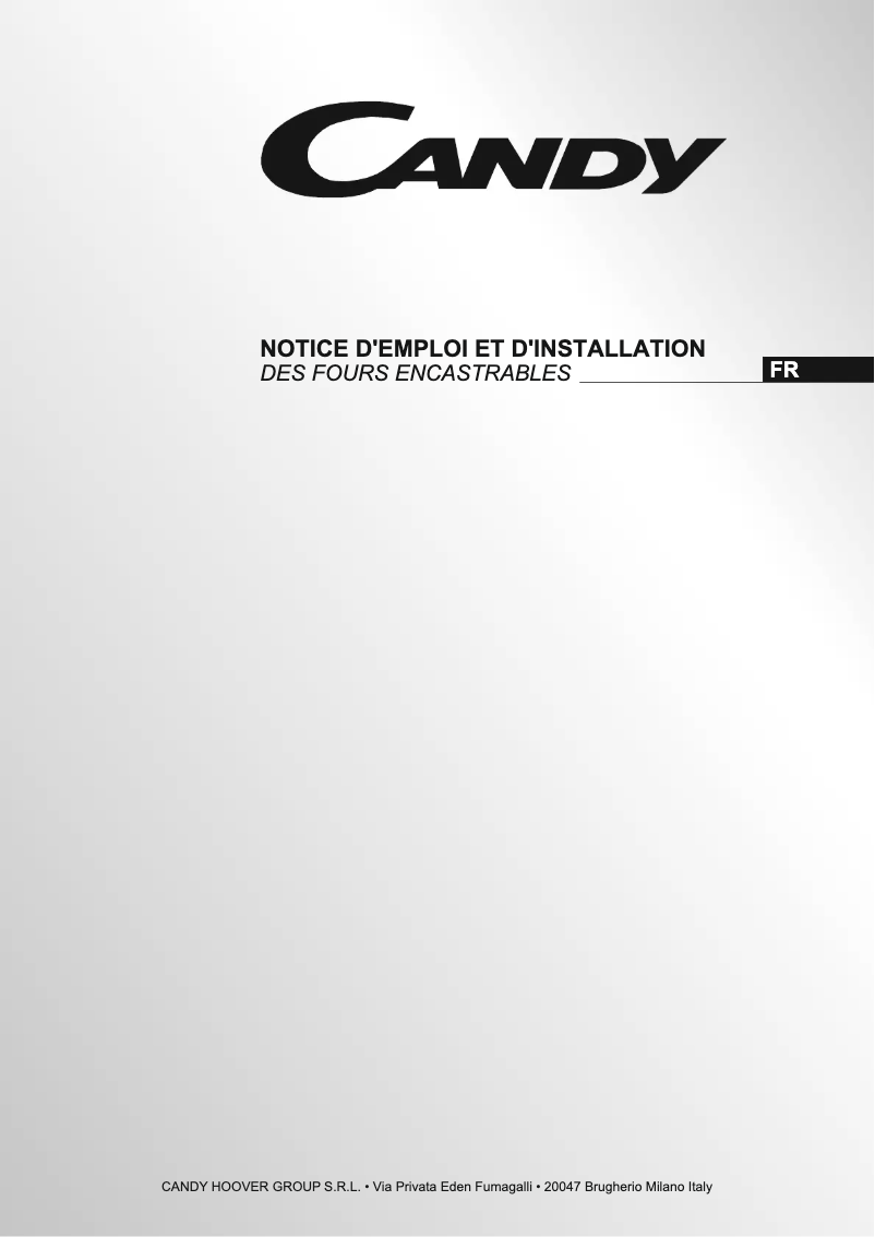 Página 1 del manual Manual de usuario Candy FXP 695 X