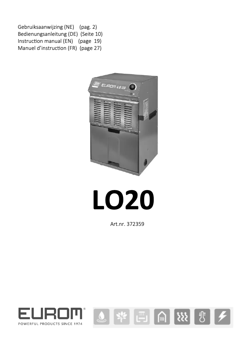 Imagen de la primera página del manual del dispositivo LO20