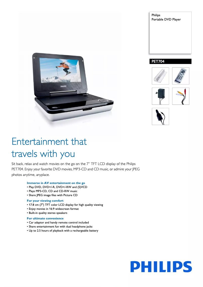 Imagen de la primera página del manual del dispositivo PET704