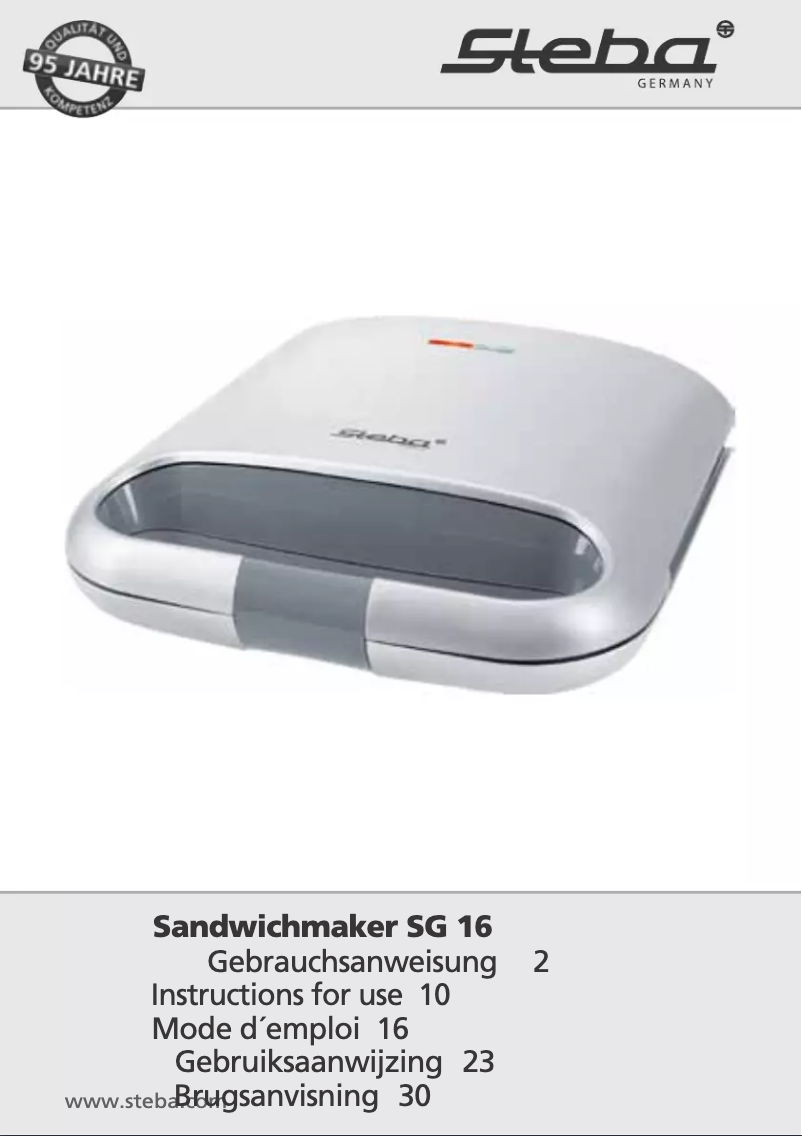 Imagen de la primera página del manual del dispositivo SG 16