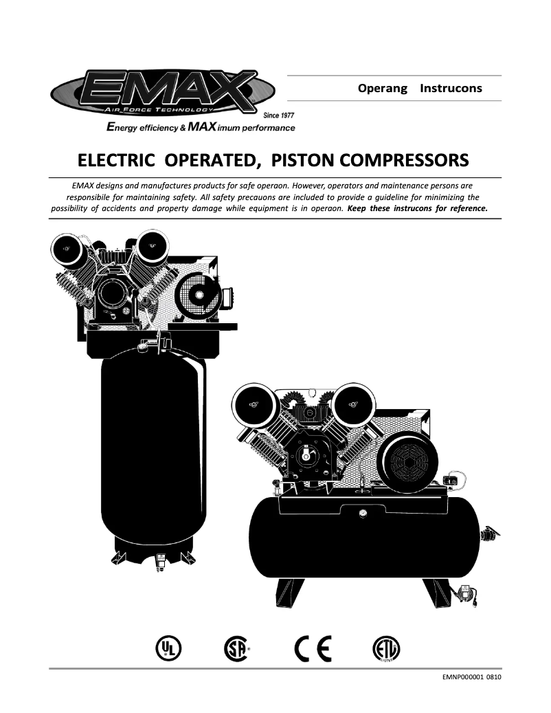 Página 1 del manual Manual de usuario Emax ES07V080V1