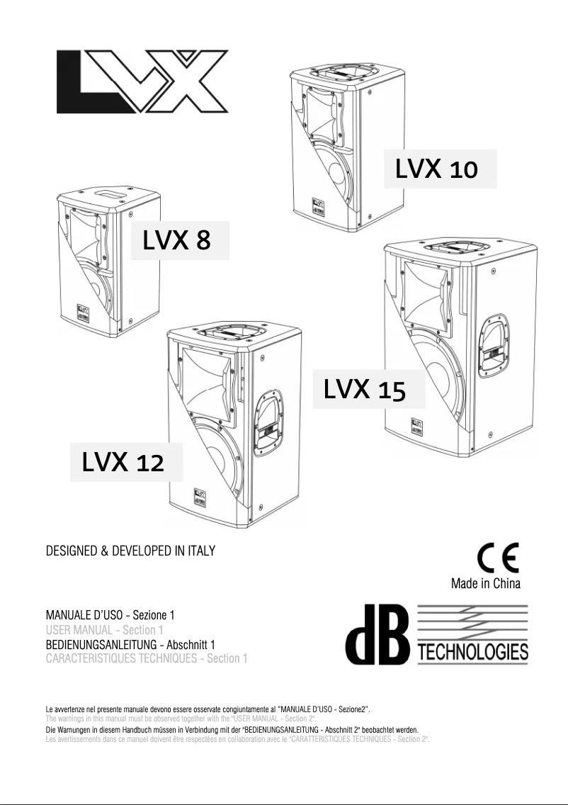 Imagen de la primera página del manual del dispositivo LVX 10