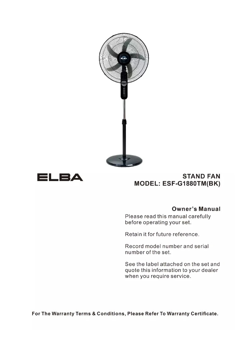 Imagen de la primera página del manual del dispositivo ESF-G1880TM(BK)