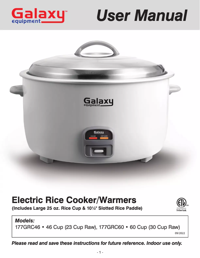 Página 1 del manual Manual de usuario GALAXY GRC46