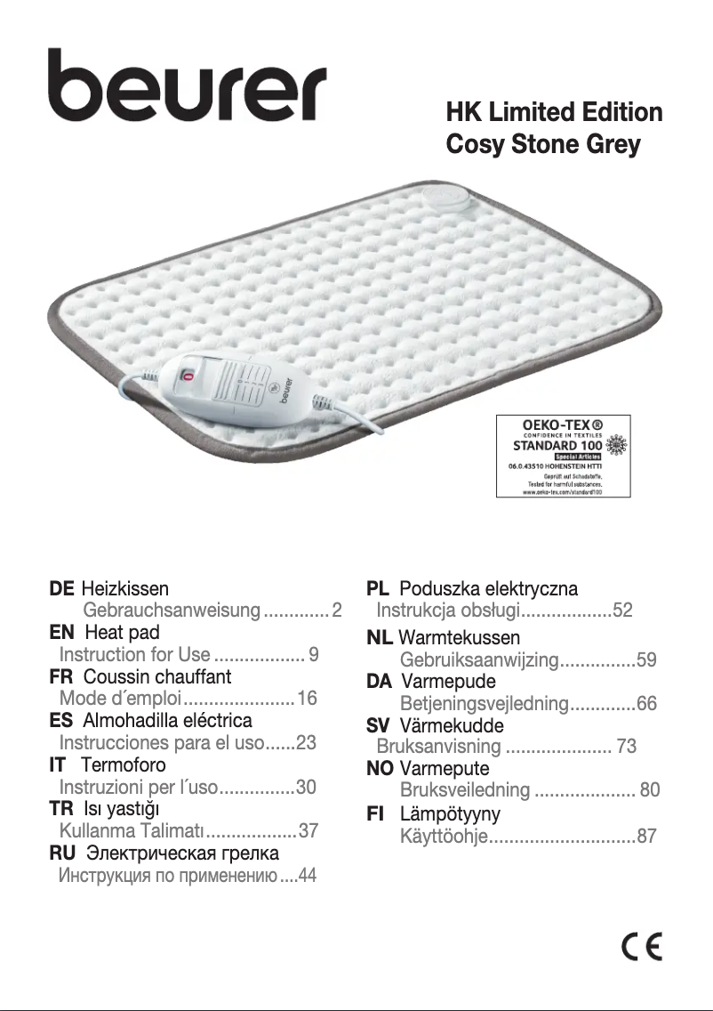 Imagen de la primera página del manual del dispositivo HK Limited Edition Cosy