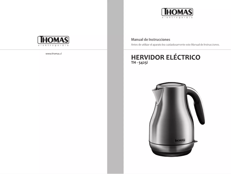 Imagen de la primera página del manual del dispositivo TH-5425I