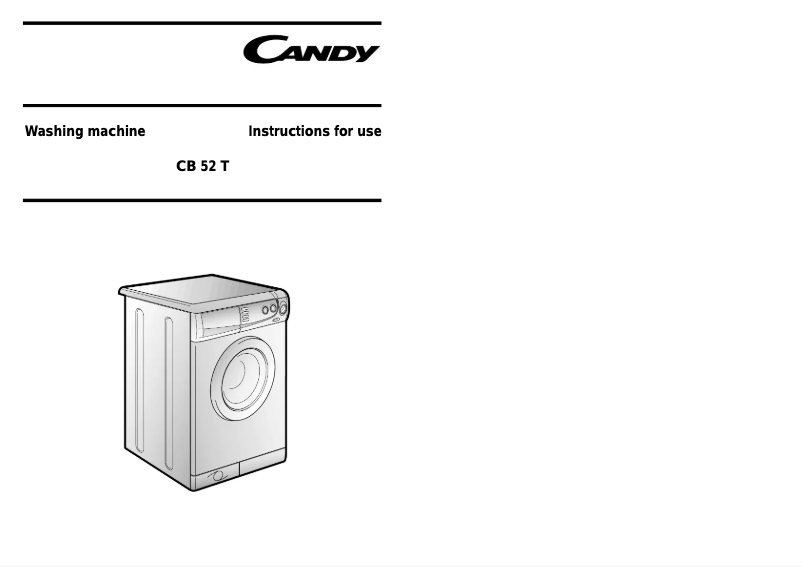 Página 1 del manual Manual de usuario Candy LB CB52TSING