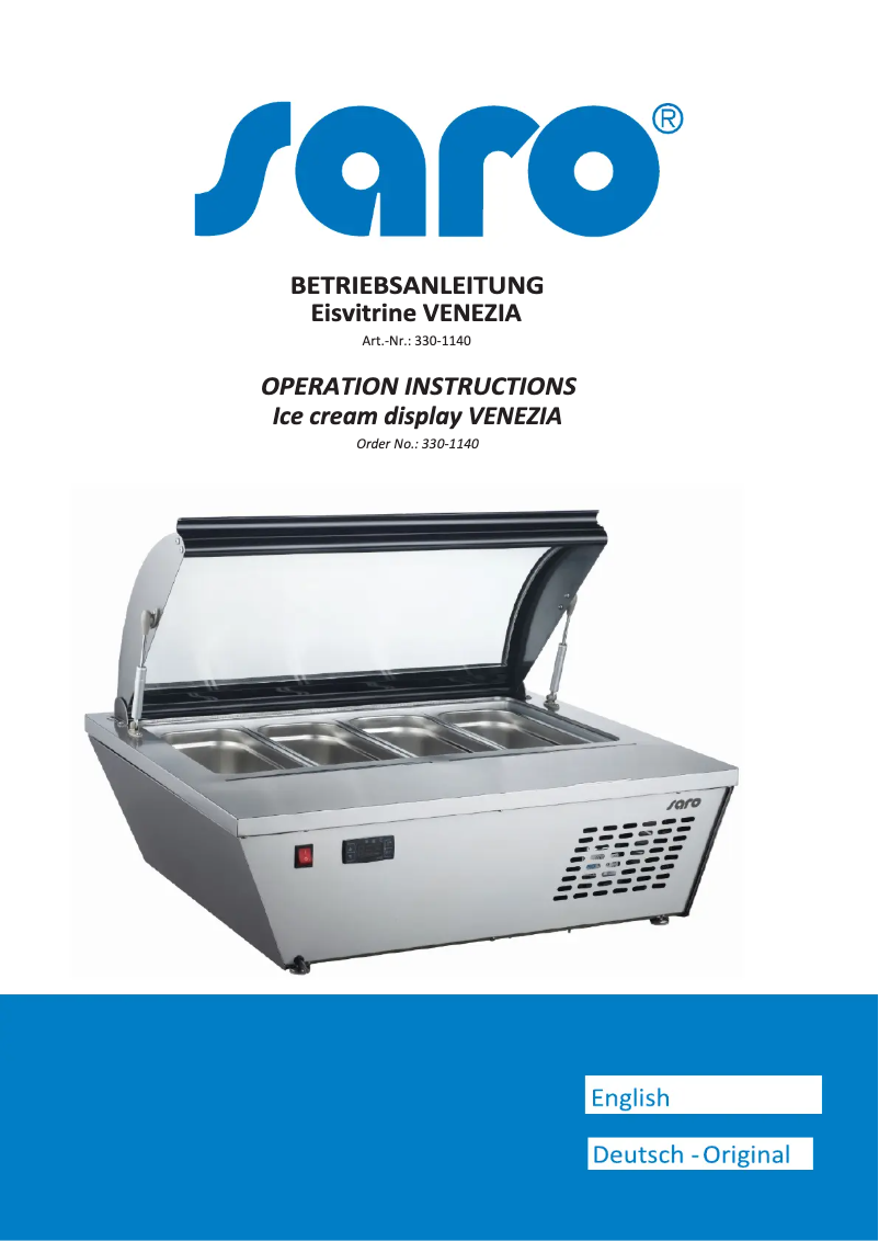 Imagen de la primera página del manual del dispositivo Venezia 330-1140