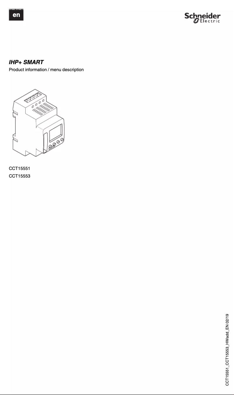Imagen de la primera página del manual del dispositivo CCT15551