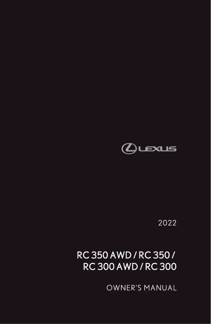 Página 1 del manual Manual de usuario Lexus RC 300 (2022)
