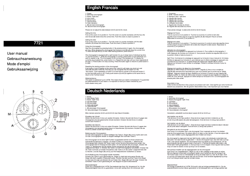Imagen de la primera página del manual del dispositivo 7721