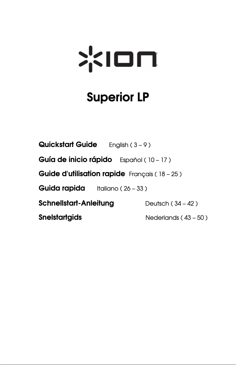 Página 1 del manual Manual de usuario ION Superior LP