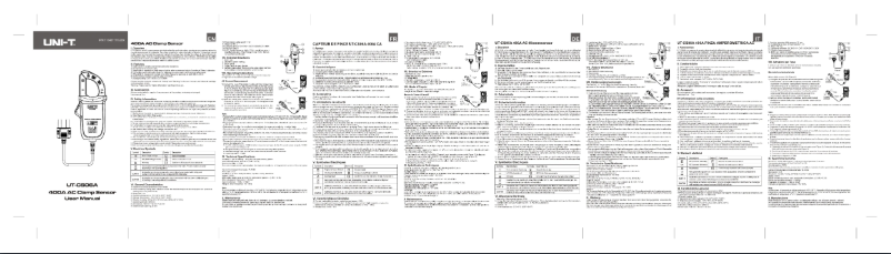 Imagen de la primera página del manual del dispositivo UT-CS06A