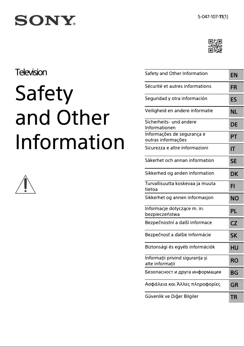 Imagen de la primera página del manual del dispositivo KD-50X75WL