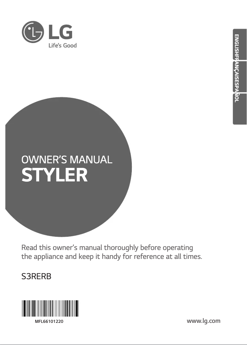 Página nº 1 - Manual de usuario LG TrueSteam S3ERB