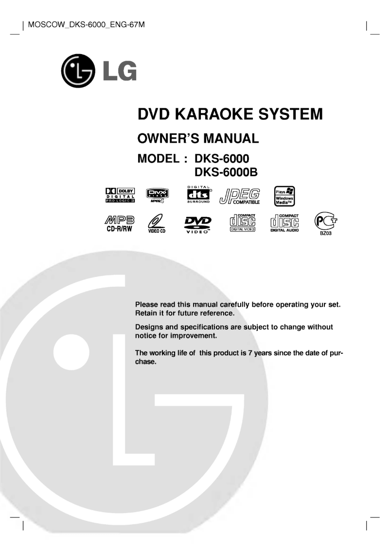 Imagen de la primera página del manual del dispositivo DKS-6000B