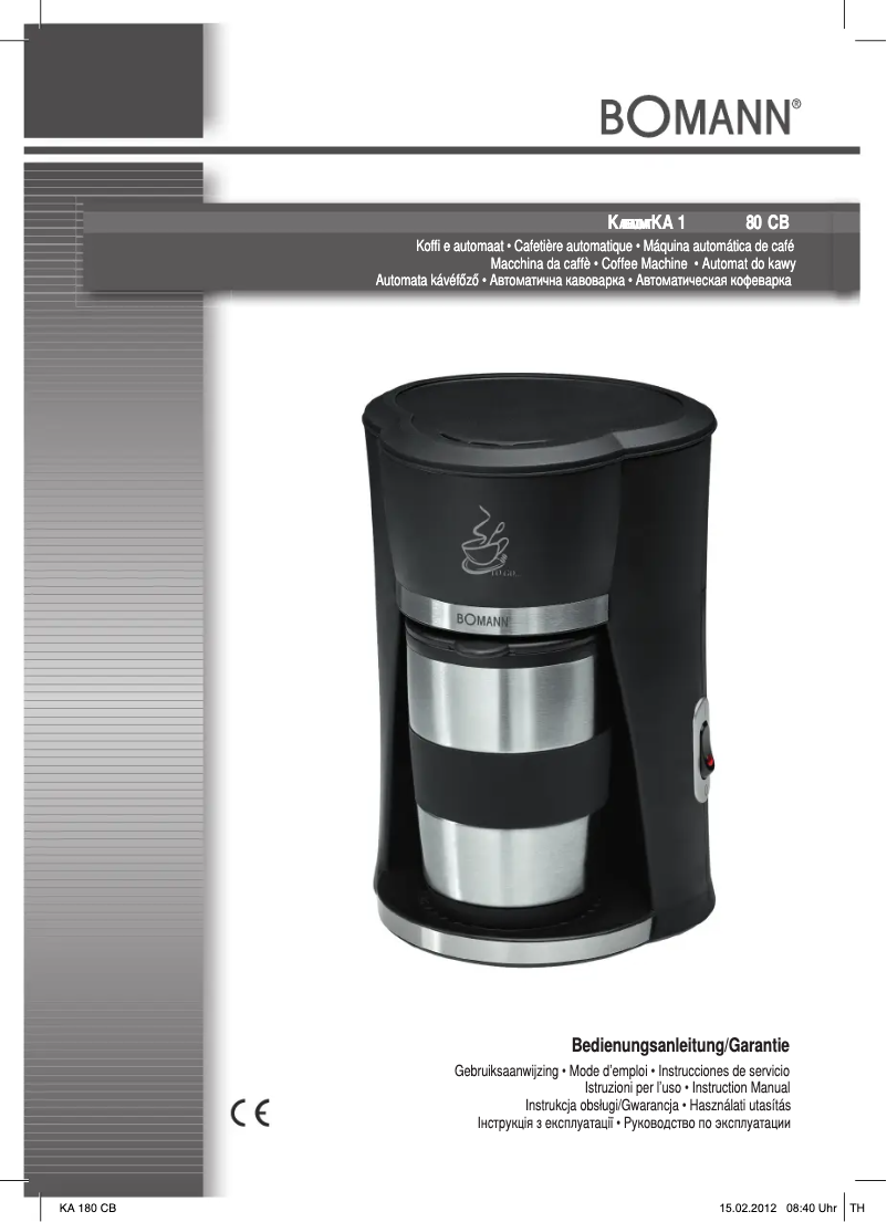 Imagen de la primera página del manual del dispositivo KA 1 CB