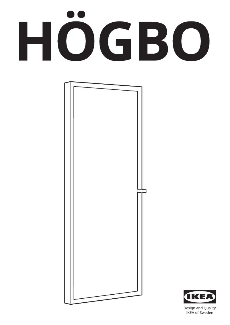 Página 1 del manual Manual de usuario Ikea HÖGBO 205.302.49