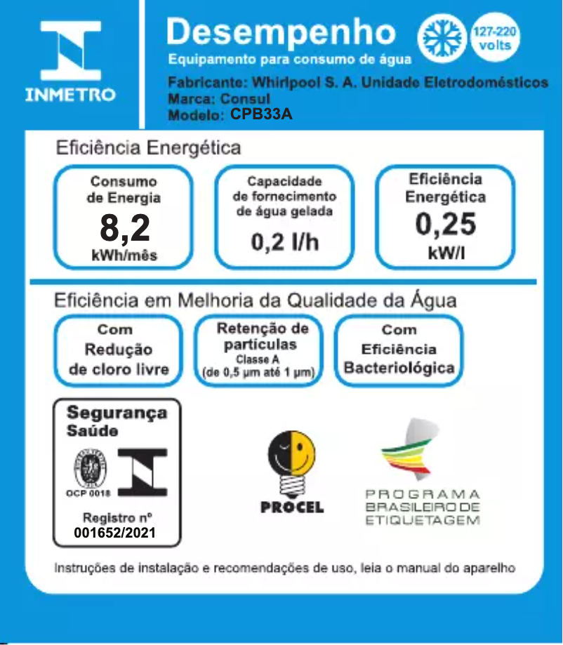 Imagen de la primera página del manual del dispositivo CPB33
